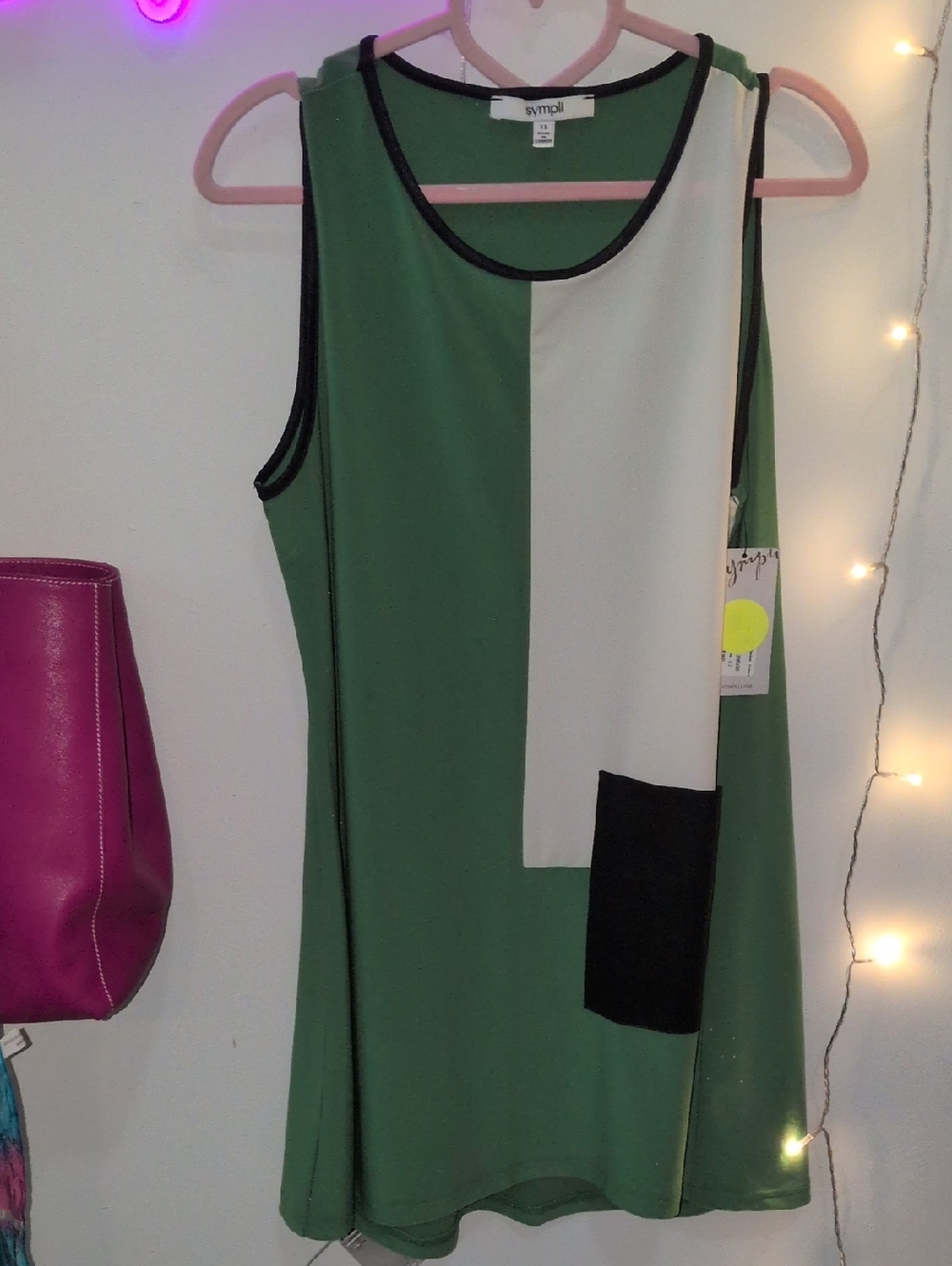 NWT Sympli Green 💚/ White Tunic Or Dress 😍
